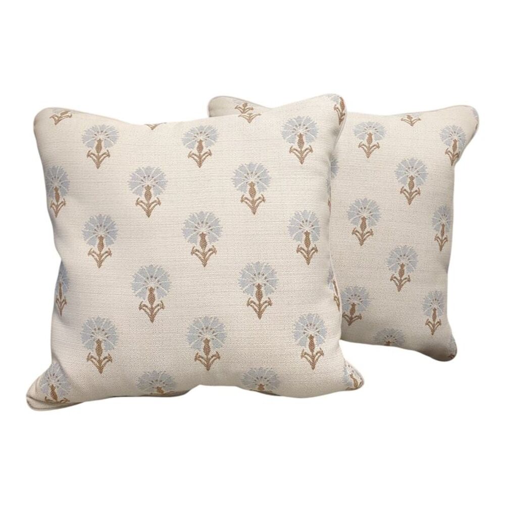 Member's Mark Jacquard Pillows with Sunbrella Fabric, 20in, Set of 2 - Mira Chai